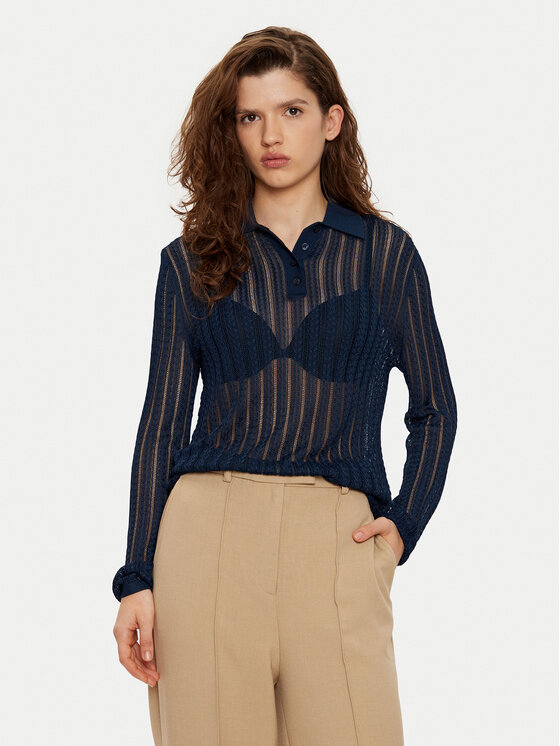 Tommy Hilfiger Megztinis · Tamsiai mėlyna · Slim Fit