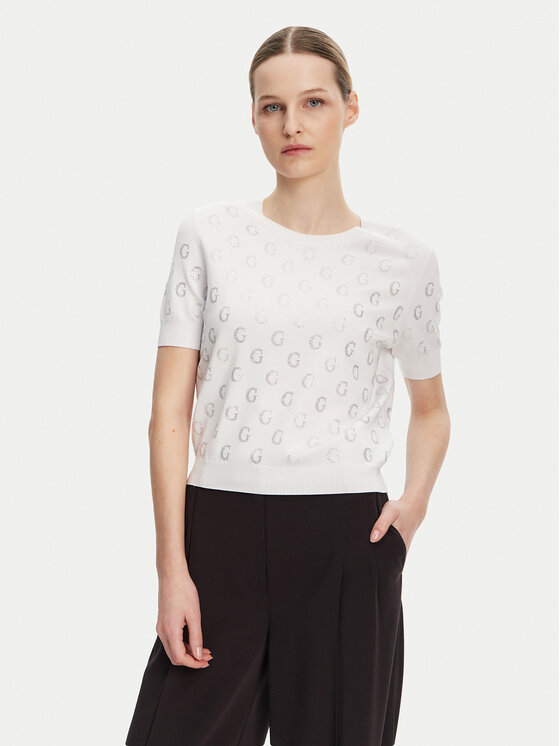 Guess Megztinis · Balta · Regular Fit