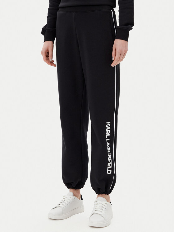KARL LAGERFELD Sportinės kelnės · Juoda · Regular Fit