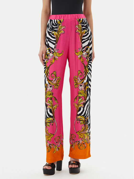 Versace Jeans Couture Medžiaginės kelnės · Rožinė · Regular Fit