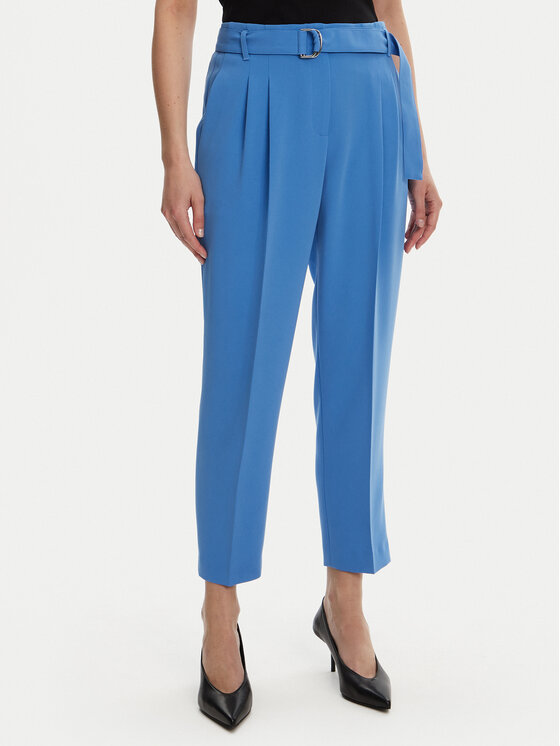 BOSS Medžiaginės kelnės · Mėlyna · Regular Fit