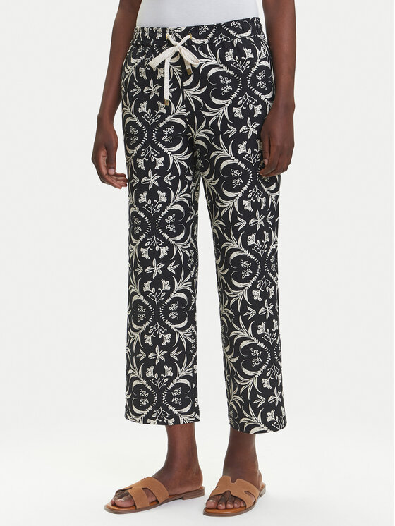 Olsen Medžiaginės kelnės · Juoda · Regular Fit