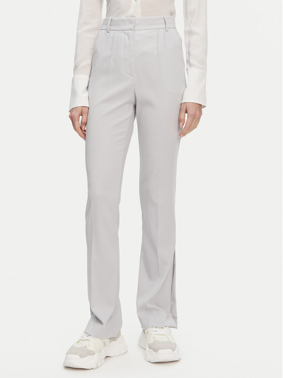 Patrizia Pepe Medžiaginės kelnės · Pilka · Regular Fit