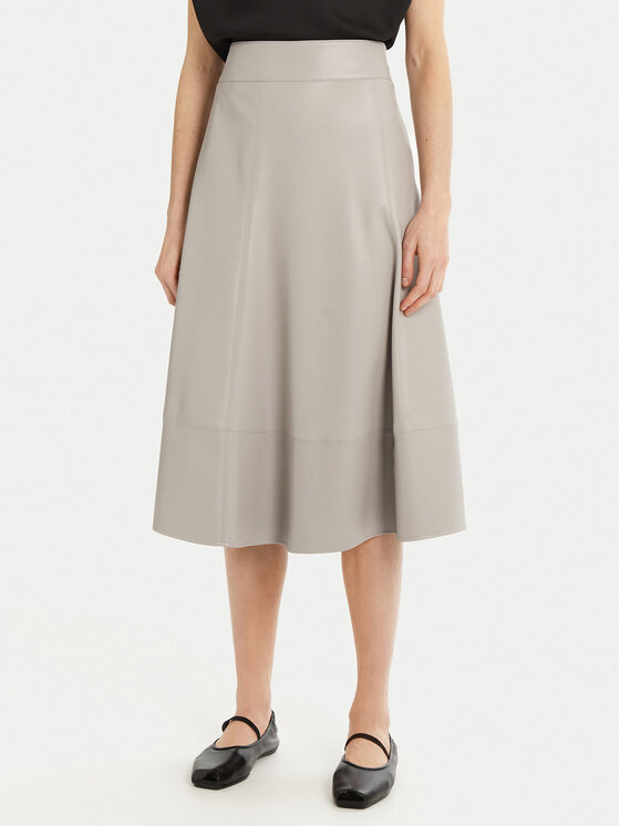 Max Mara Leisure Dirbtinės odos sijonas · Pilka · Midi