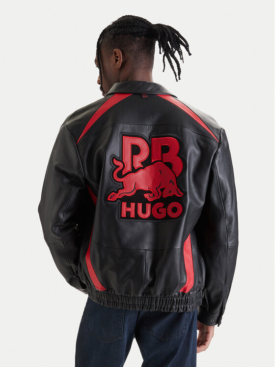 HUGO Odinė striukė · Juoda