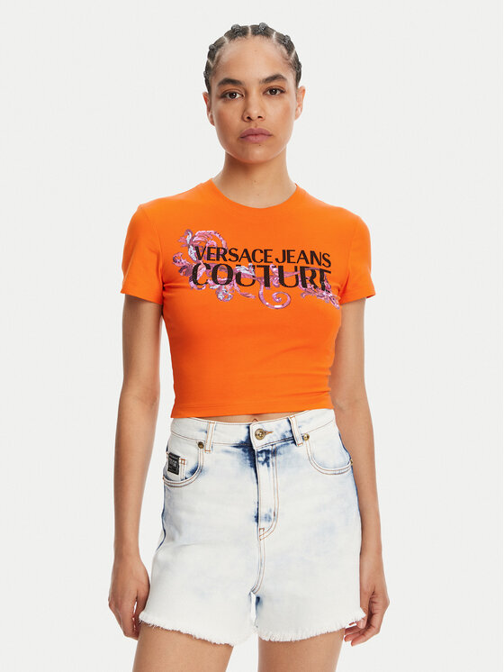 Versace Jeans Couture Marškinėliai · Oranžinė