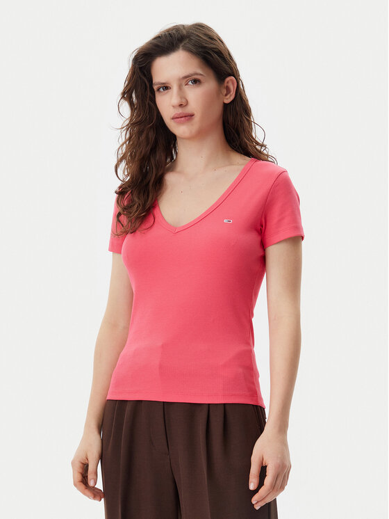 Tommy Jeans Marškinėliai · Rožinė