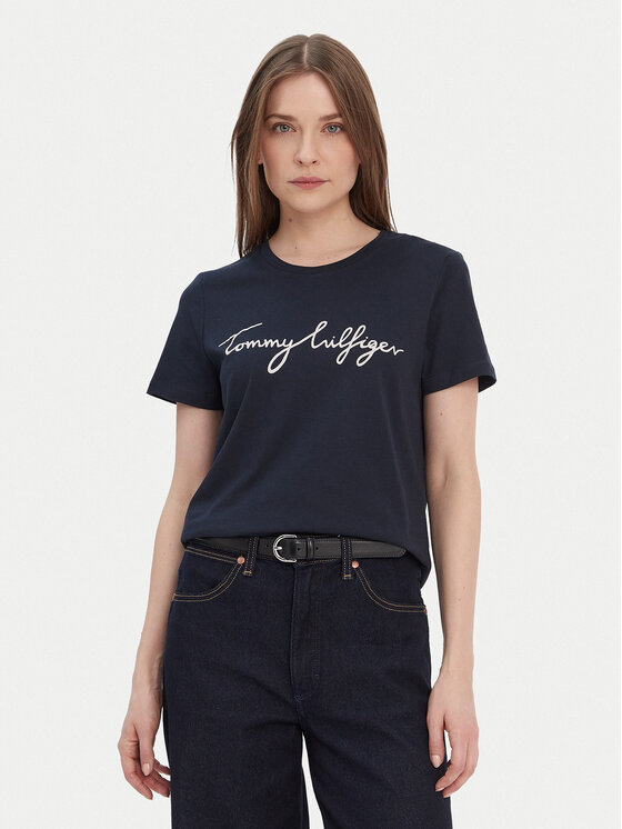 Tommy Hilfiger Marškinėliai · Tamsiai mėlyna