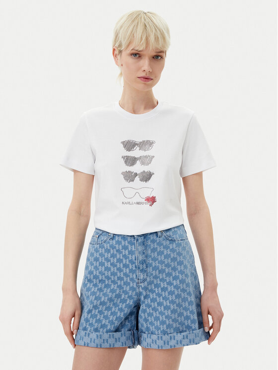 KARL LAGERFELD Marškinėliai · Balta