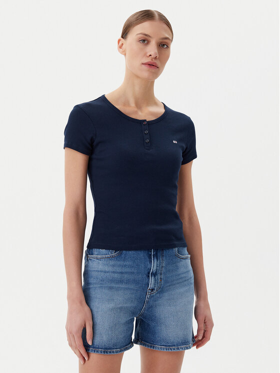 Tommy Jeans Marškinėliai · Tamsiai mėlyna