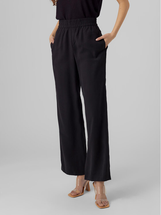 Vero Moda Medžiaginės kelnės · Juoda · Regular Fit