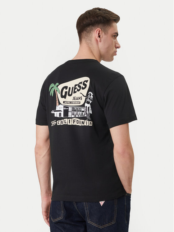 Guess Jeans Marškinėliai · Juoda