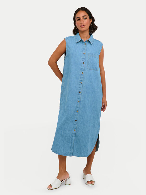 Kaffe Džinsinė suknelė · Mėlyna · Midi