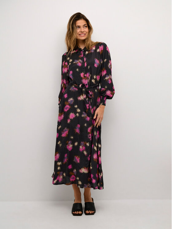 Kaffe Marškinių tipo suknelė · Juoda · Midi