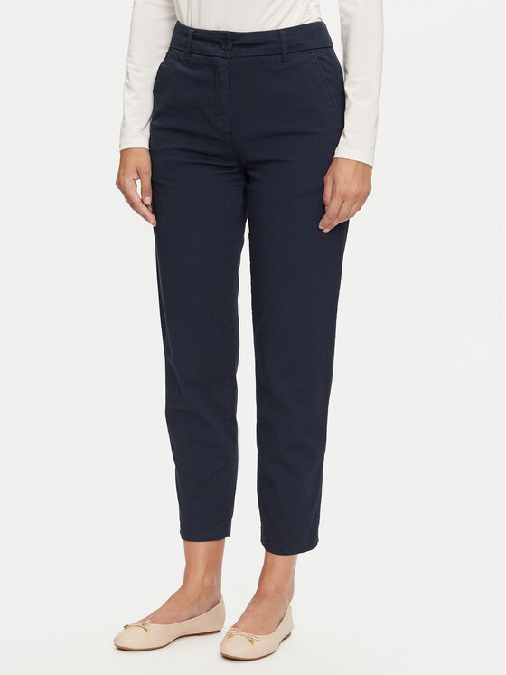 United Colors Of Benetton Medžiaginės kelnės · Tamsiai mėlyna · Regular Fit