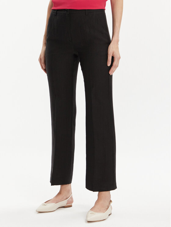 Marella Medžiaginės kelnės · Juoda · Regular Fit