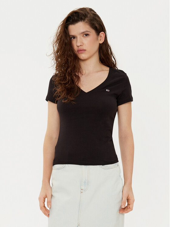 Tommy Jeans Marškinėliai · Juoda