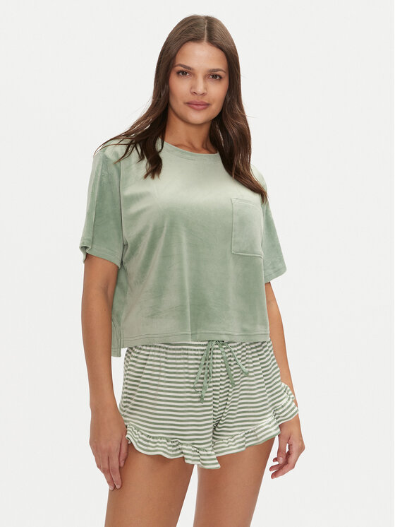 Hunkemöller Pižamos marškinėliai · Žalia