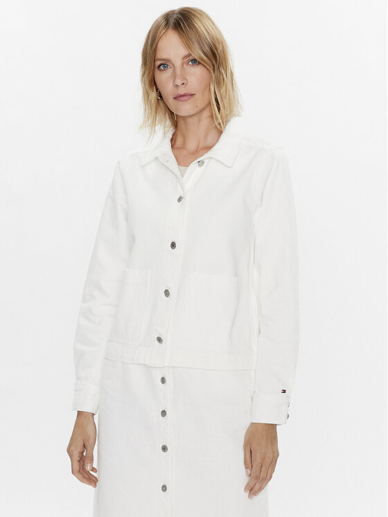 Tommy Hilfiger Džinsinė striukė · Balta