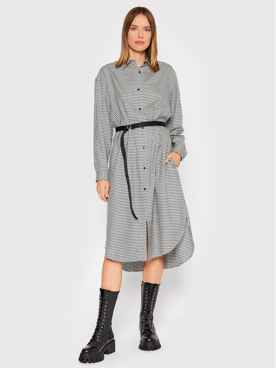 HUGO Marškinių tipo suknelė · Juoda · Midi