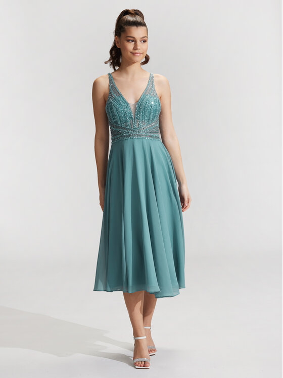 Hey Kyla Kokteilinė suknelė · Mėlyna · Midi