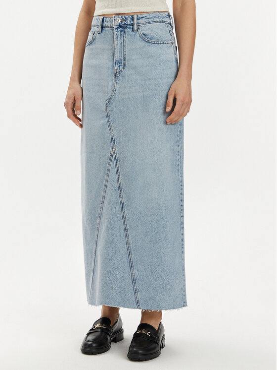 Gina Tricot Džinsinis sijonas · Mėlyna · Maksi