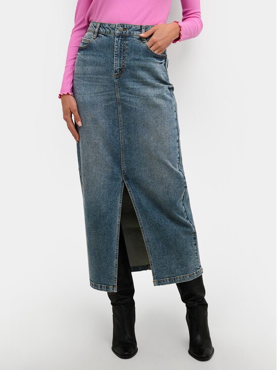 Kaffe Džinsinis sijonas · Mėlyna · Maksi