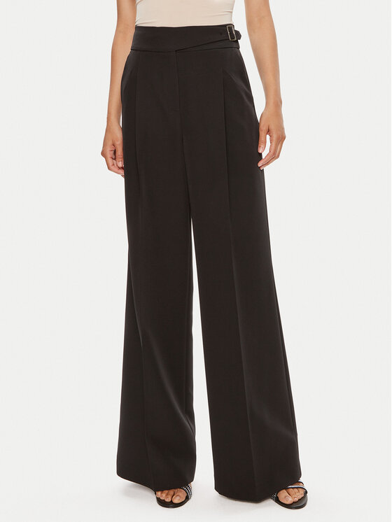 Liu Jo Medžiaginės kelnės · Juoda · Relaxed Fit