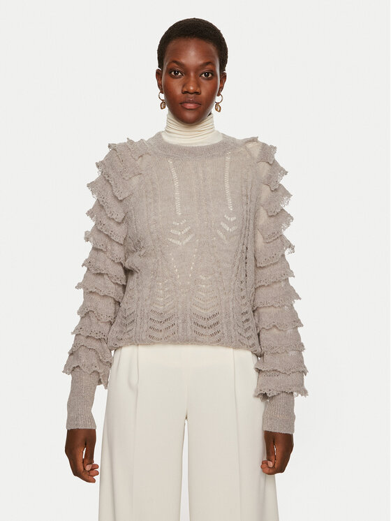 TWINSET Megztinis · Pilka · Relaxed Fit