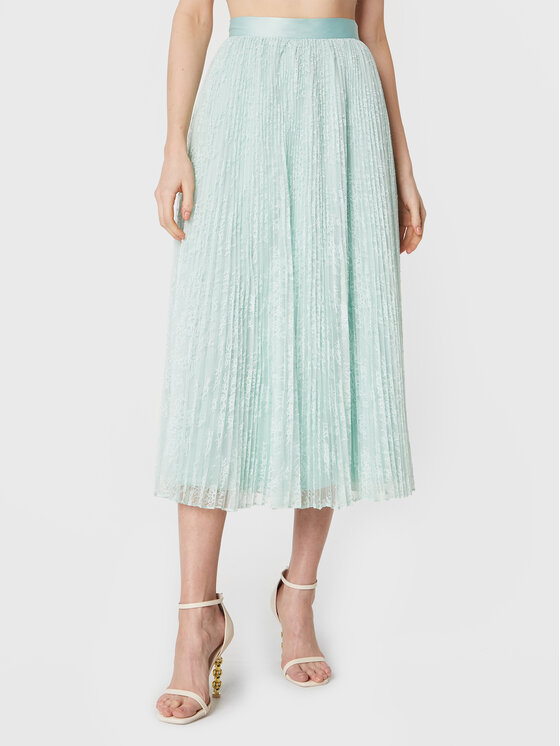 TWINSET Plisuotas sijonas · Žalia · Midi