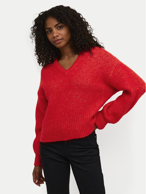 Kaffe Megztinis · Raudona · Relaxed Fit
