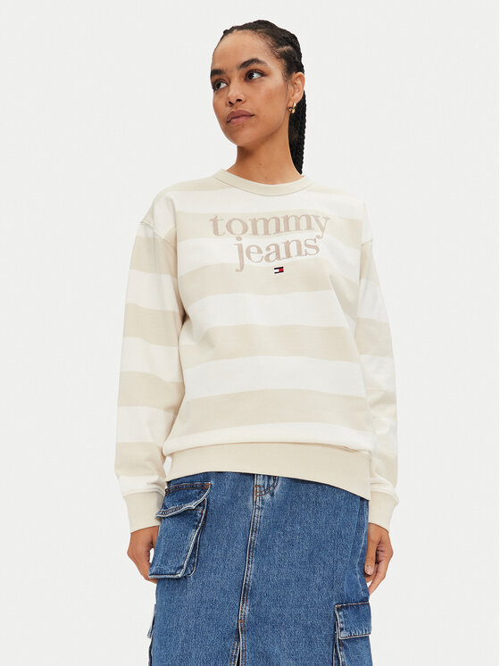 Tommy Jeans Džemperis · Smėlio · Relaxed Fit