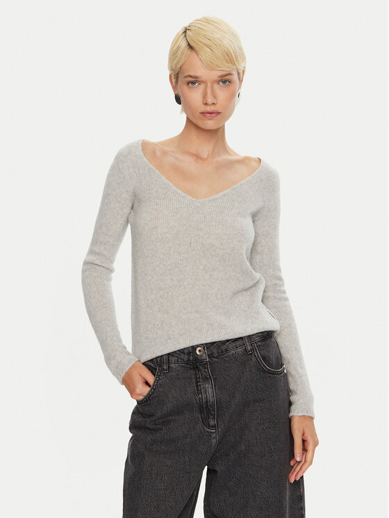 HUGO Megztinis · Pilka · Slim Fit