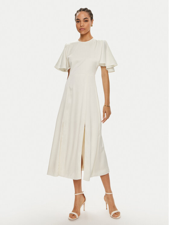 ROTATE Kokteilinė suknelė · Écru · Midi