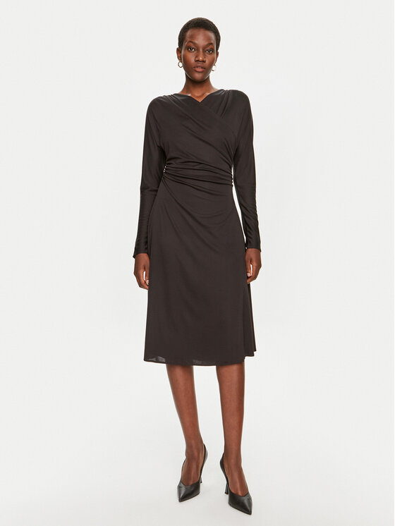 BOSS Kokteilinė suknelė · Juoda · Midi