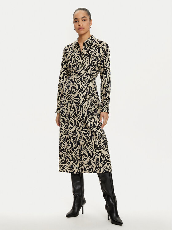 ONLY Marškinių tipo suknelė · Smėlio · Midi