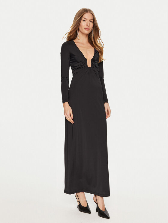 Bardot Kokteilinė suknelė · Juoda · Maksi