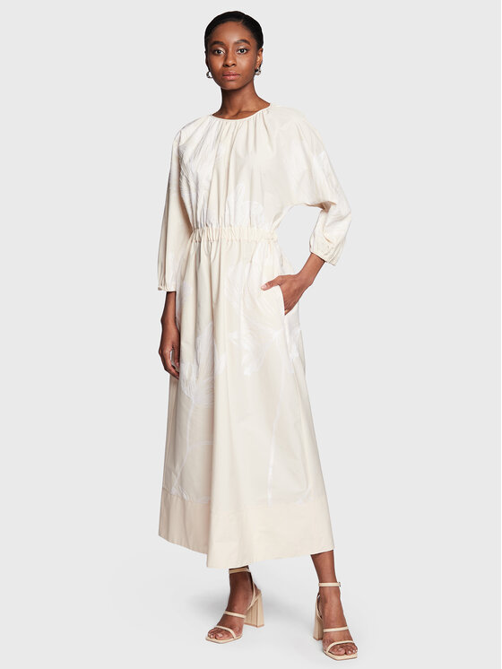 Liviana Conti Kokteilinė suknelė · Écru · Midi