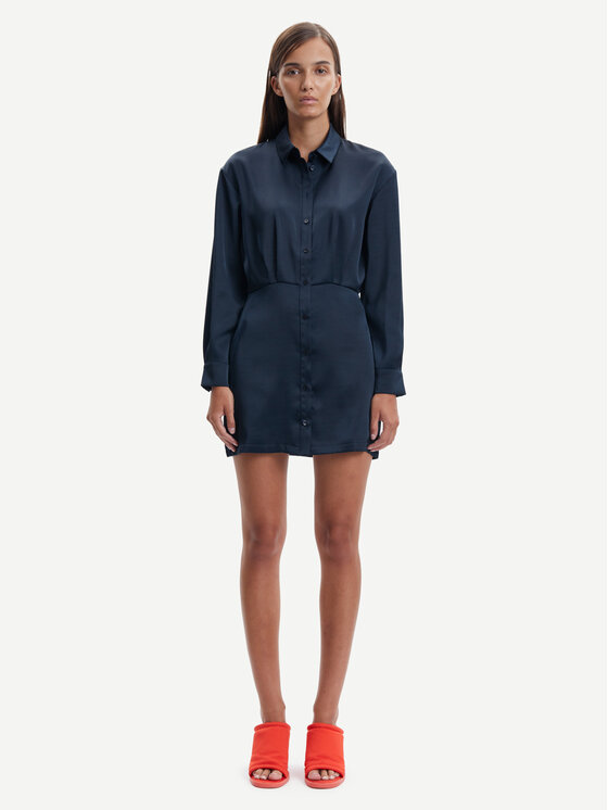 Samsøe Samsøe Marškinių tipo suknelė · Tamsiai mėlyna · Mini