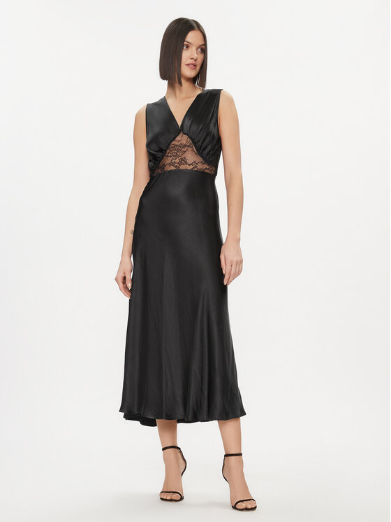 Please Kokteilinė suknelė · Juoda · Midi