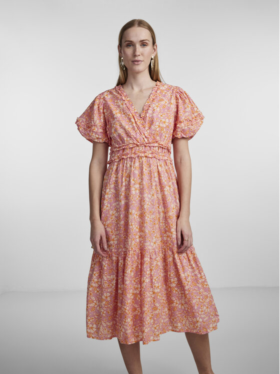 YAS Kasdieninė suknelė · Rožinė · Midi