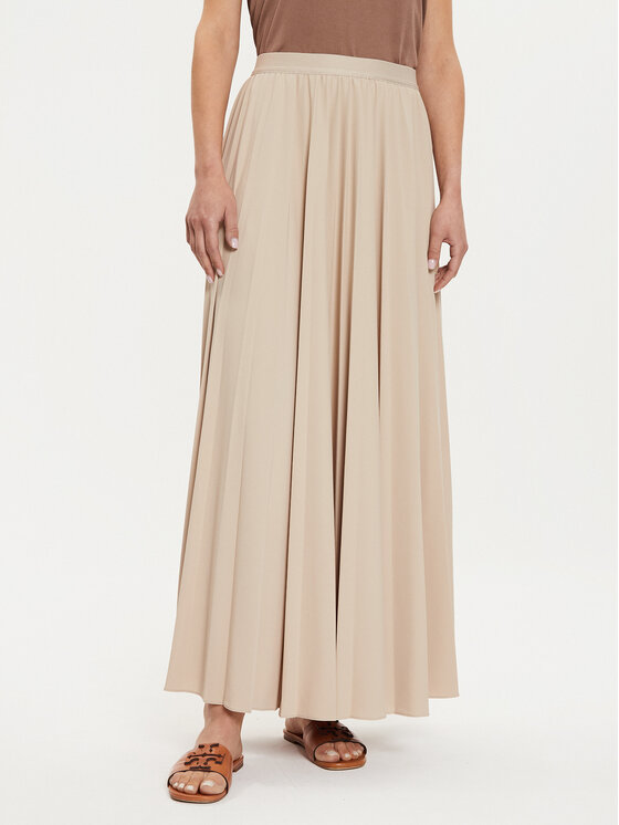 Max Mara Leisure Plisuotas sijonas · Smėlio