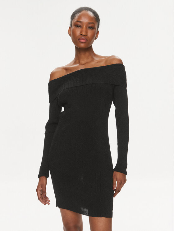 Tommy Jeans Trikotažinė suknelė · Juoda · Mini