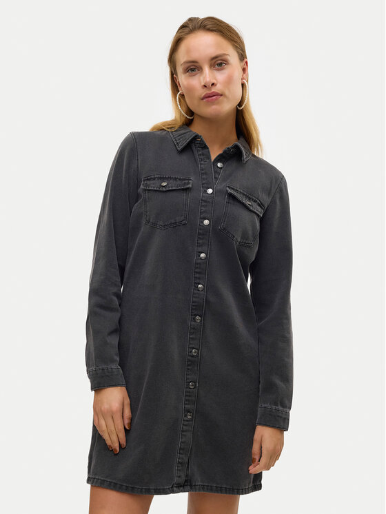 Vero Moda Džinsinė suknelė · Juoda · Mini