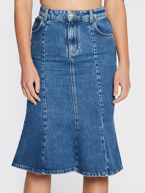 PINKO Džinsinis sijonas · Mėlyna · Midi