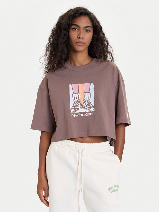 New Balance Marškinėliai · Ruda