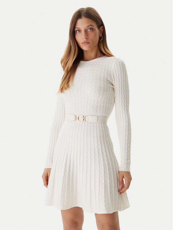 Guess Trikotažinė suknelė · Écru · Mini