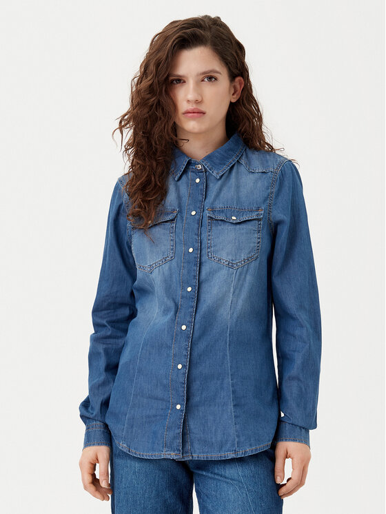 ONLY džinsiniai marškiniai  · Mėlyna