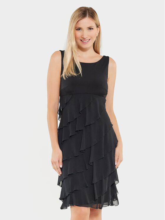 Swing Kokteilinė suknelė · Juoda · Mini