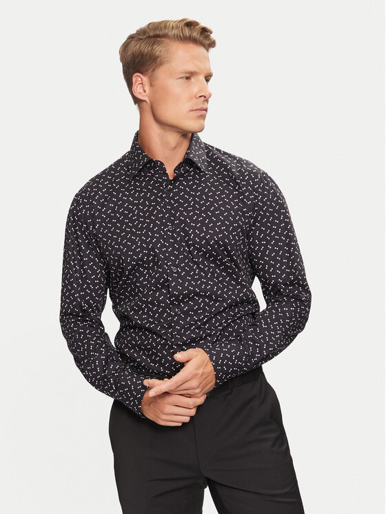 BOSS Marškiniai · Juoda · Slim Fit